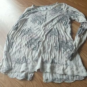 🔥$5 flash sale🔥ribbed sweater w/lace hem